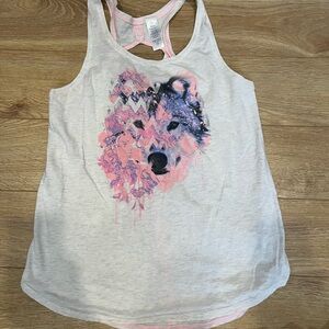 Girls Ivivva Tank Top with Wolf Graphic